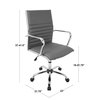 Lumisource Master Adjustable Office Chair in Grey Faux Leather OFC-AC-MSTR GY